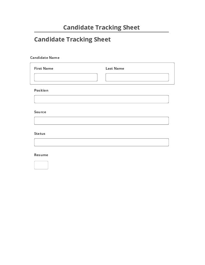 Extract Candidate Tracking Sheet from Microsoft Dynamics