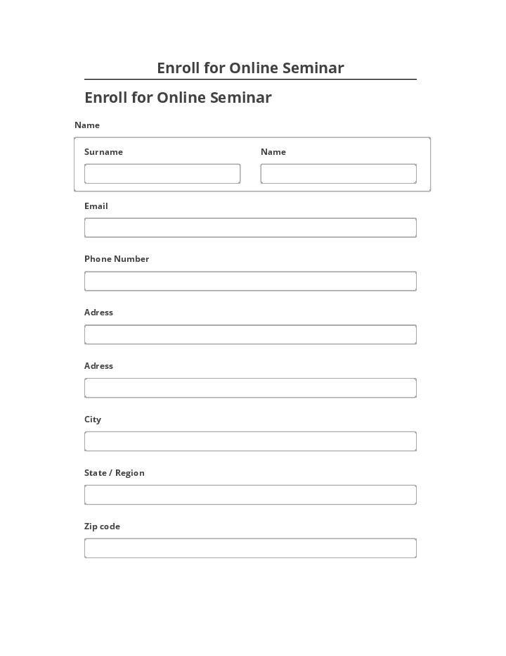 Incorporate Enroll for Online Seminar