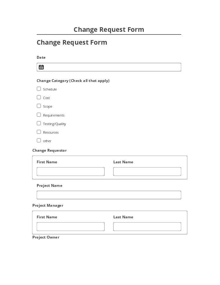 Integrate Change Request Form with Microsoft Dynamics