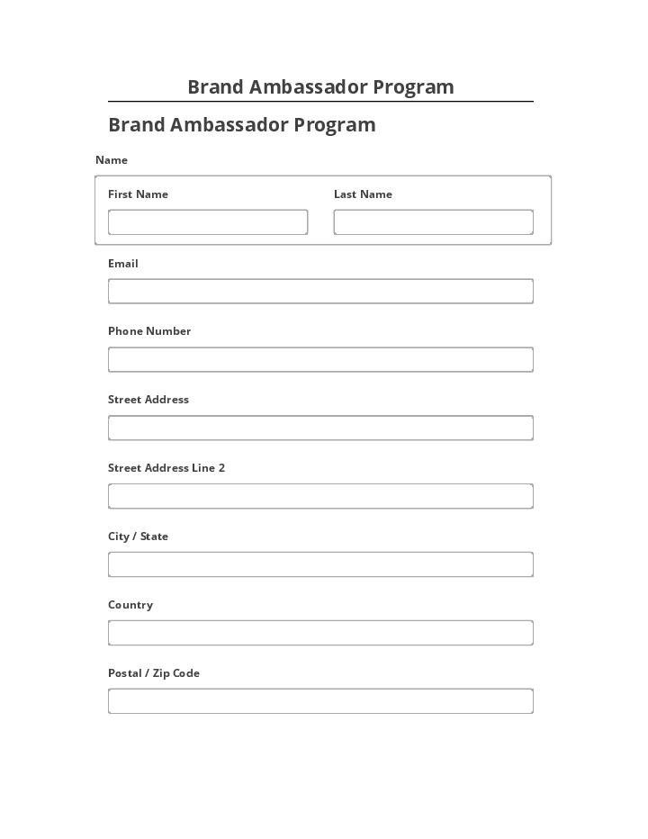 Manage Brand Ambassador Program