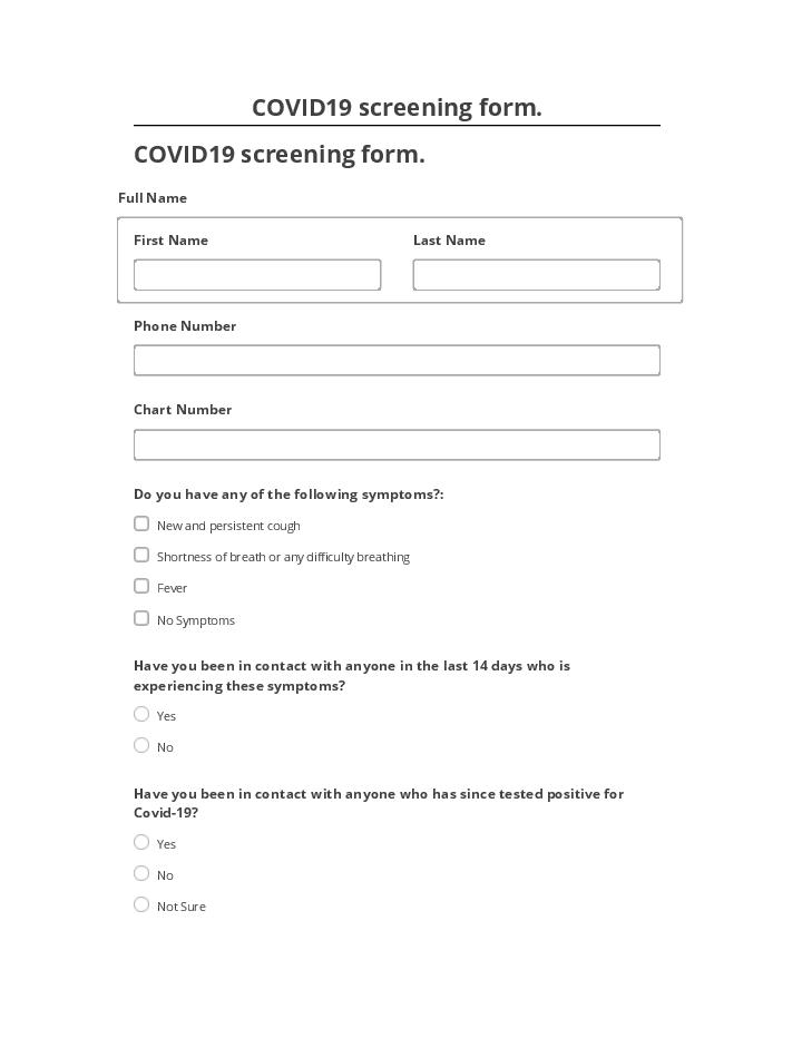 Automate COVID19 screening form. in Salesforce