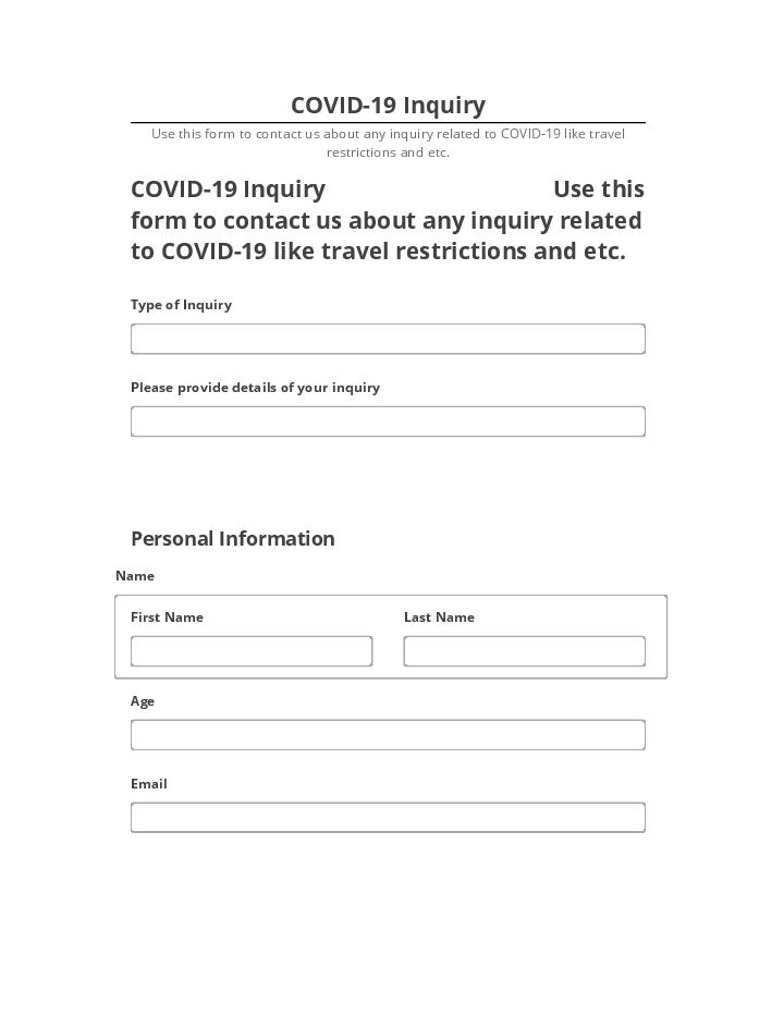 Arrange COVID-19 Inquiry