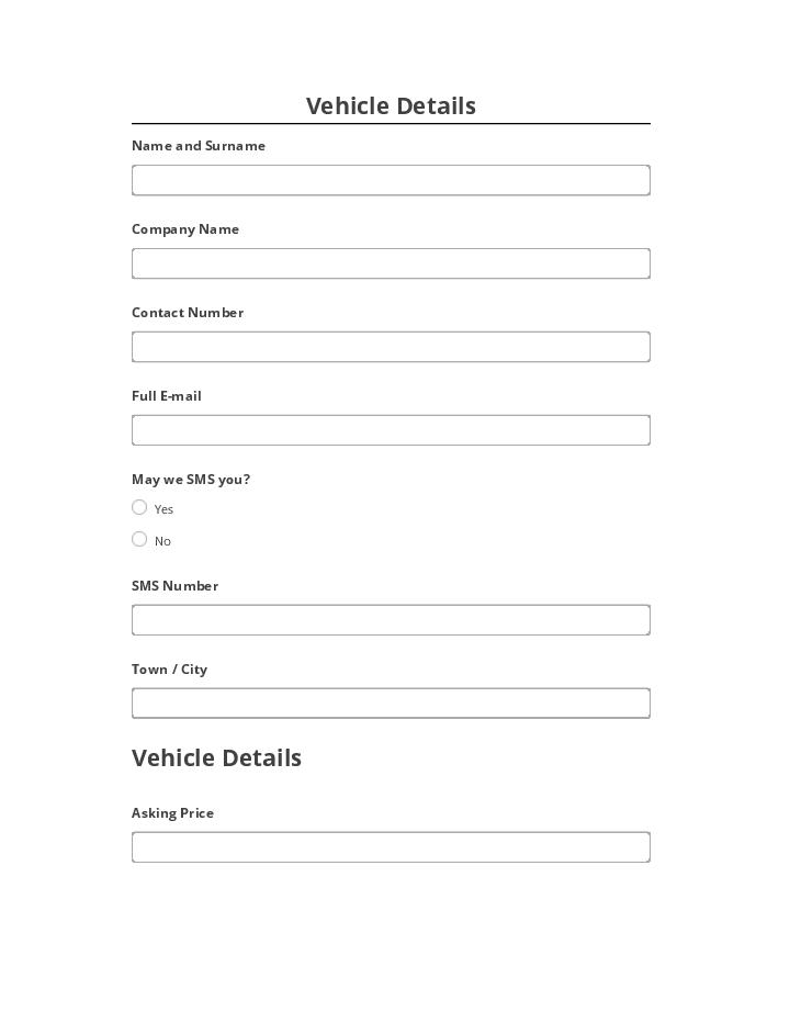 Export Vehicle Details to Netsuite