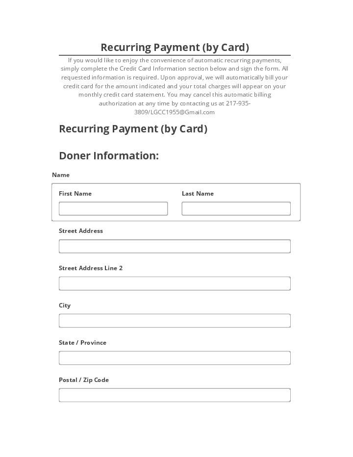 Automate Recurring Payment (by Card) in Microsoft Dynamics