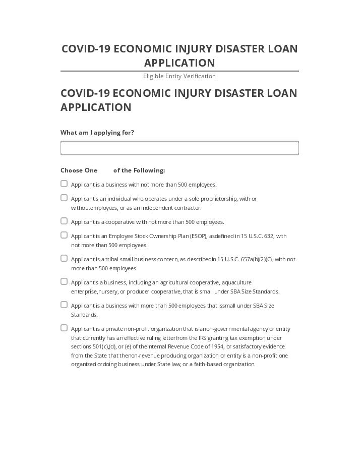 Archive COVID-19 ECONOMIC INJURY DISASTER LOAN APPLICATION to Microsoft Dynamics