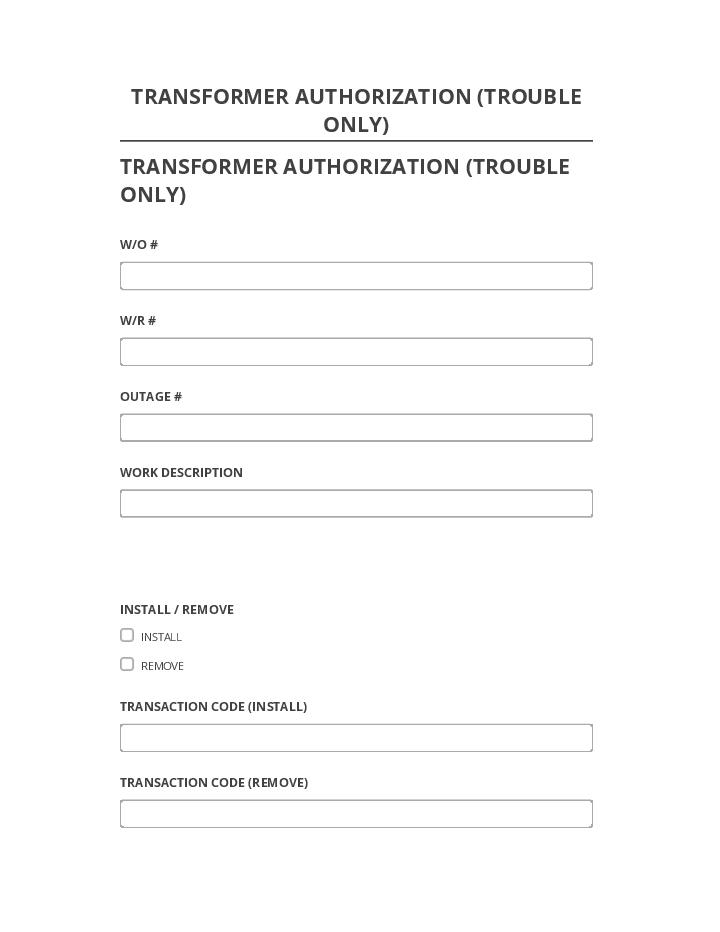Synchronize TRANSFORMER AUTHORIZATION (TROUBLE ONLY)