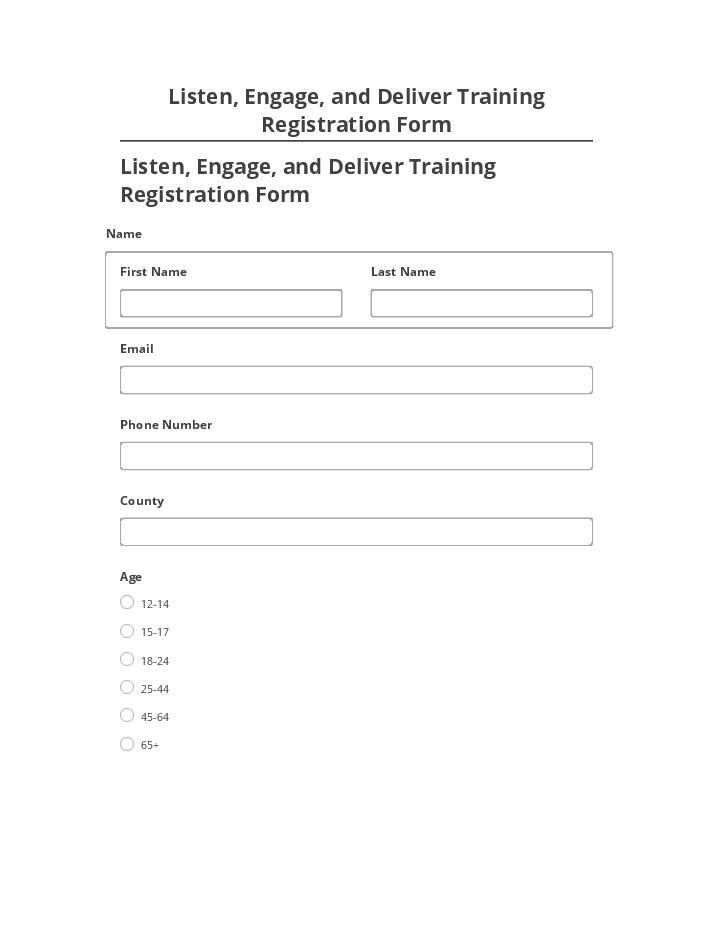 Synchronize Listen, Engage, and Deliver Training Registration Form with Microsoft Dynamics