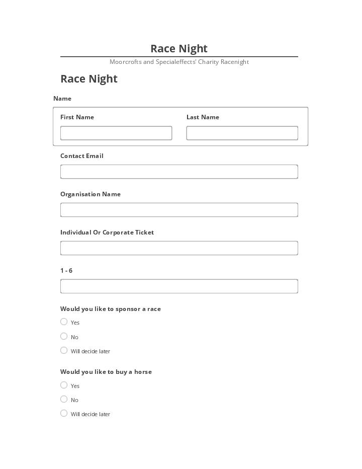 Archive Race Night to Netsuite