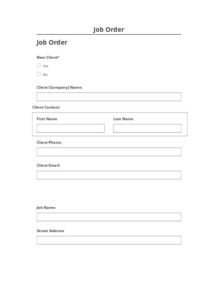 Extract Job Order from Microsoft Dynamics