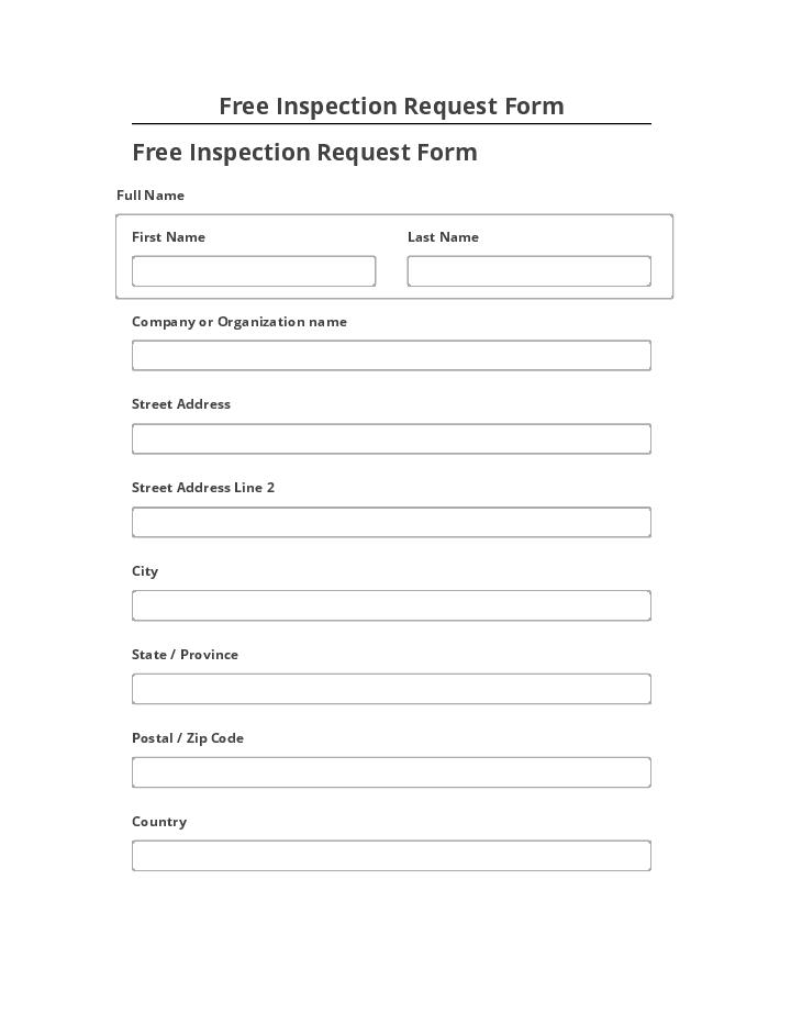 Automate Free Inspection Request Form in Salesforce