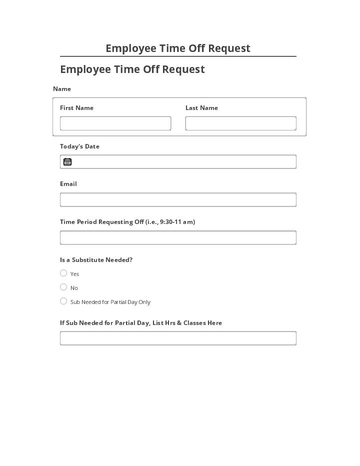 Update Employee Time Off Request