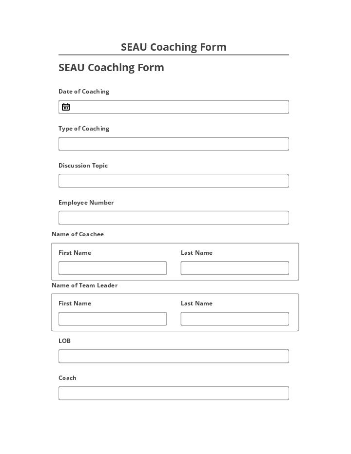 Synchronize SEAU Coaching Form