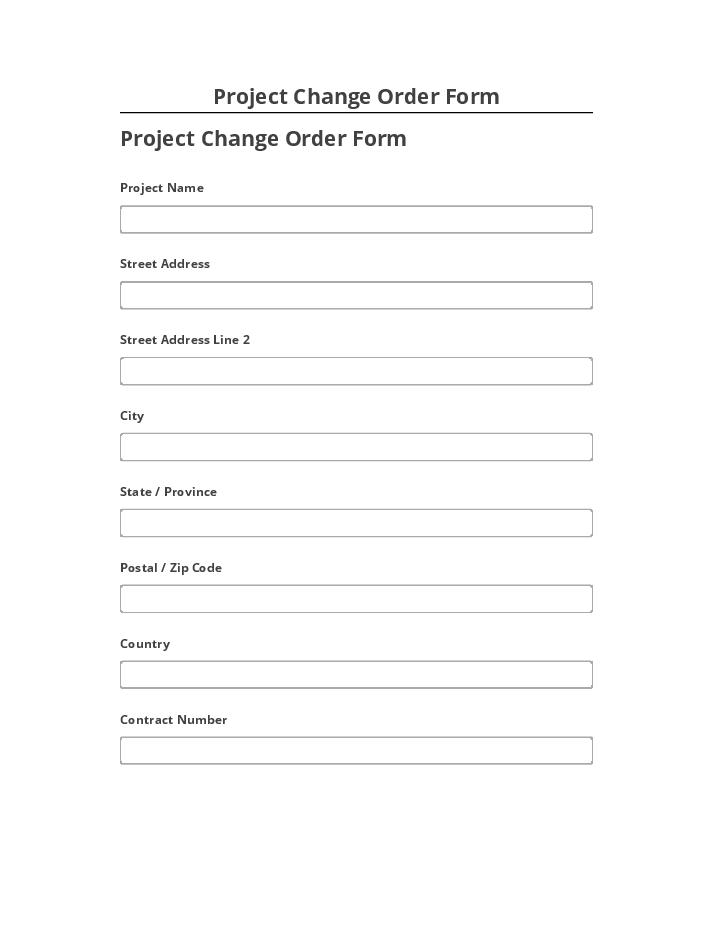 Integrate Project Change Order Form with Microsoft Dynamics