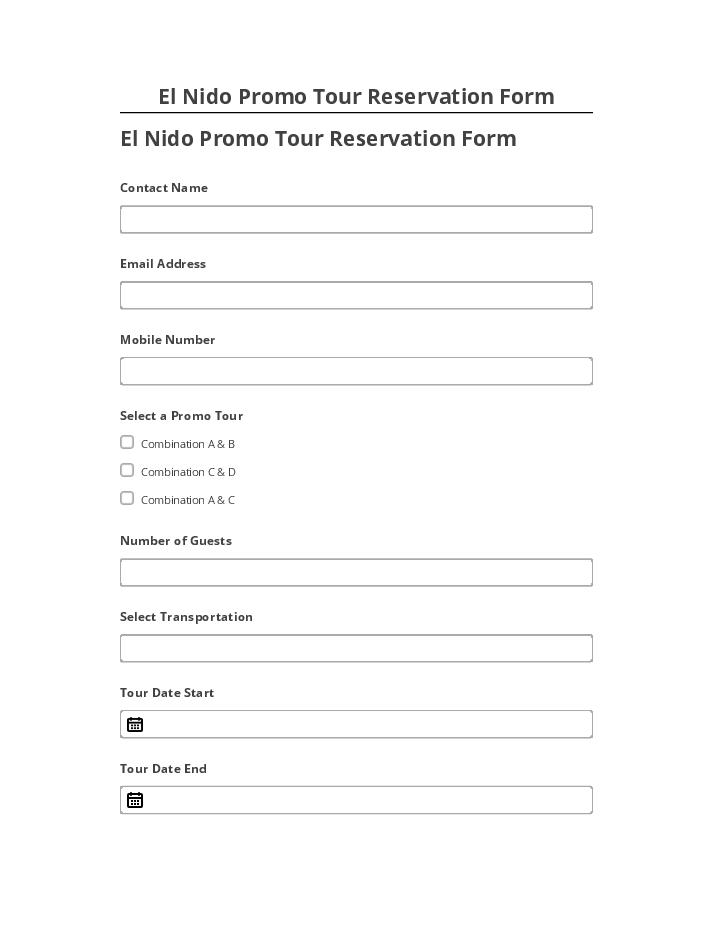 Integrate El Nido Promo Tour Reservation Form with Netsuite