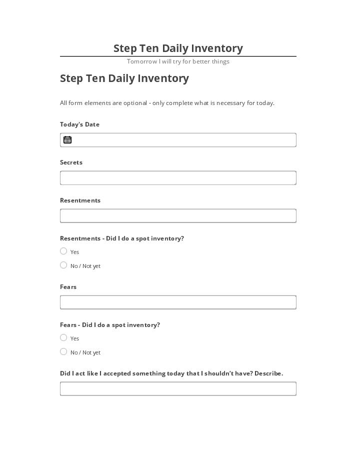 Extract Step Ten Daily Inventory from Microsoft Dynamics