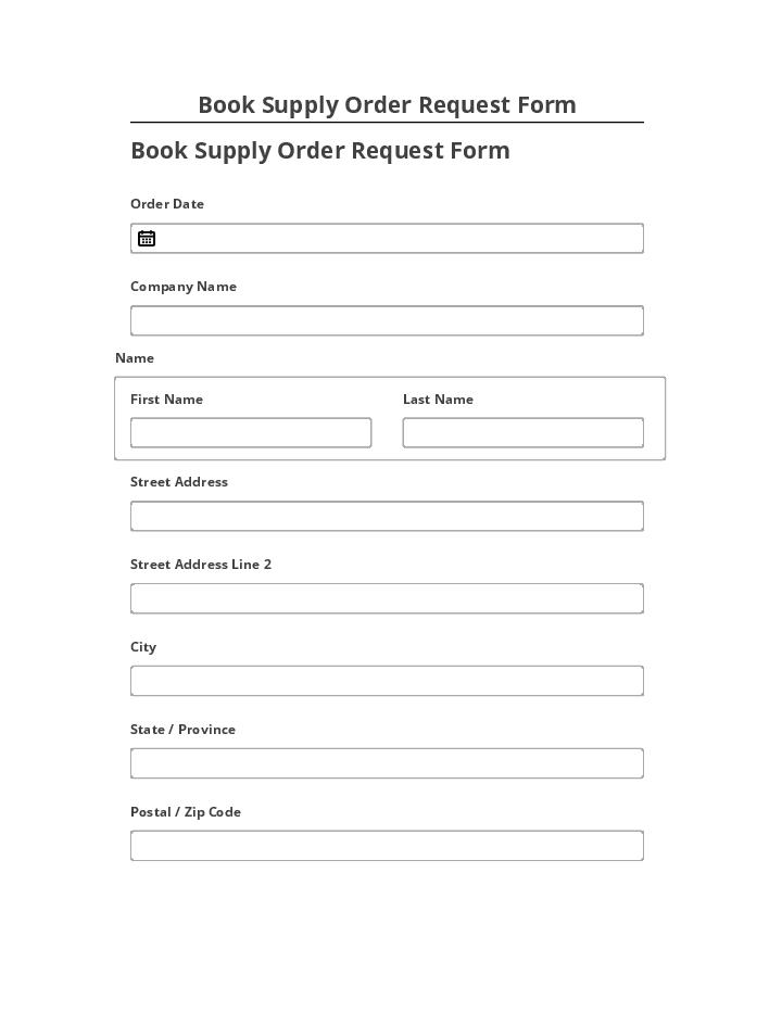 Incorporate Book Supply Order Request Form