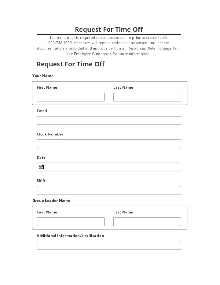 Synchronize Request For Time Off with Salesforce