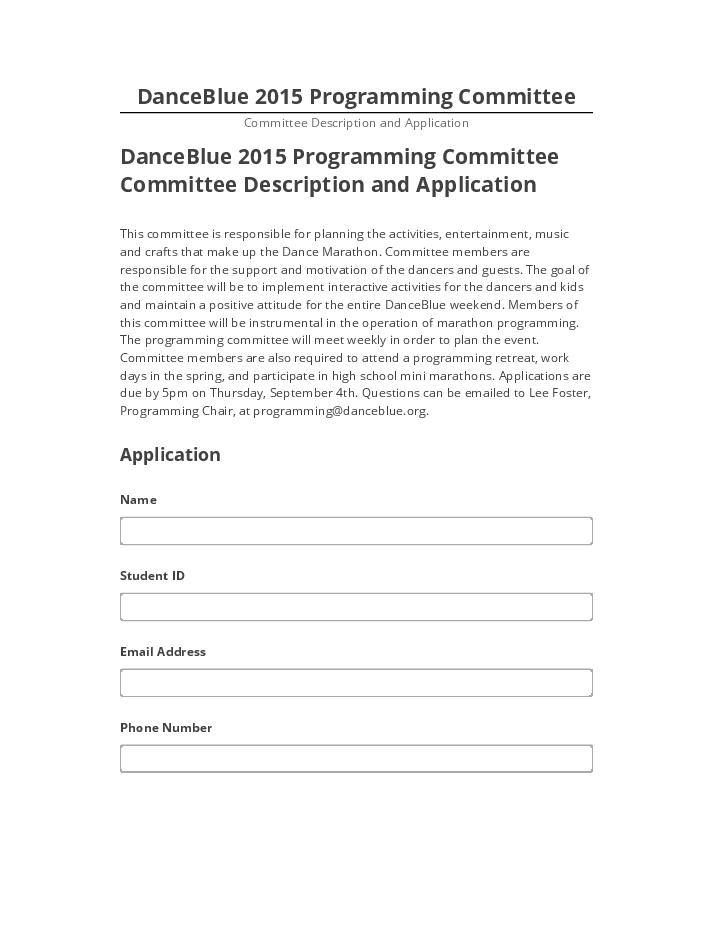 Export DanceBlue 2015 Programming Committee