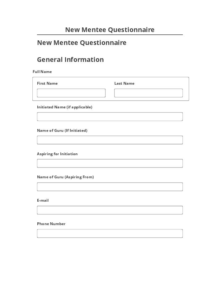 Automate New Mentee Questionnaire in Netsuite