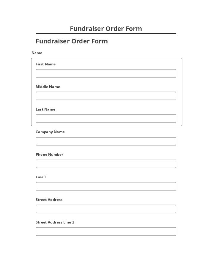 Export Fundraiser Order Form