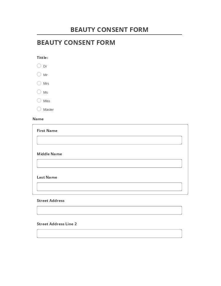 Export BEAUTY CONSENT FORM to Salesforce