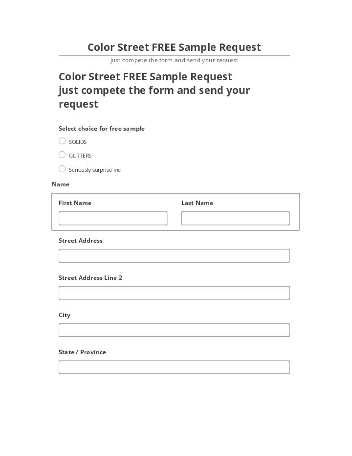 Automate Color Street FREE Sample Request in Netsuite