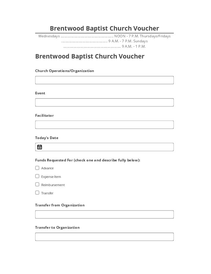 Extract Brentwood Baptist Church Voucher from Microsoft Dynamics