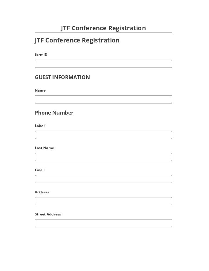 Export JTF Conference Registration to Microsoft Dynamics