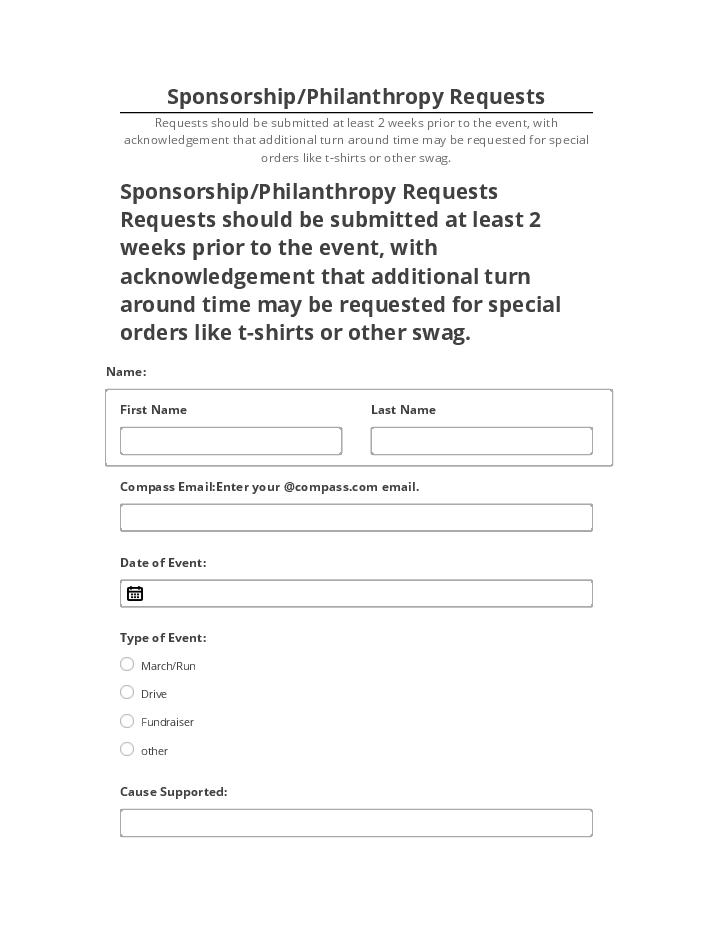 Automate Sponsorship/Philanthropy Requests in Salesforce