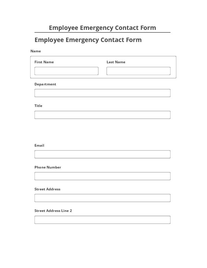 Export Employee Emergency Contact Form to Microsoft Dynamics