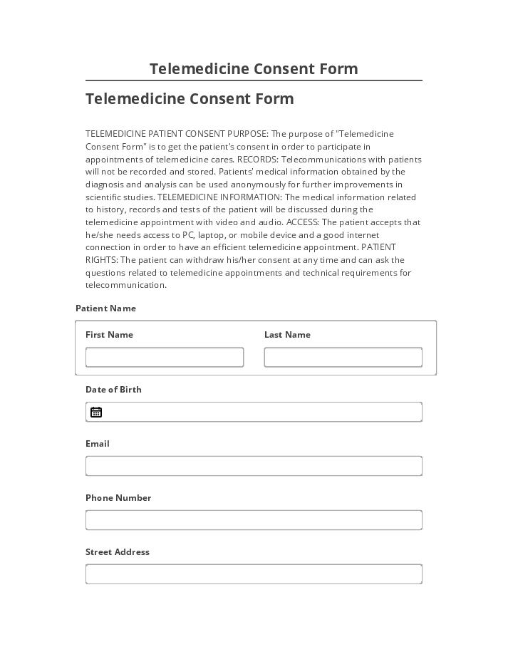 Archive Telemedicine Consent Form to Salesforce