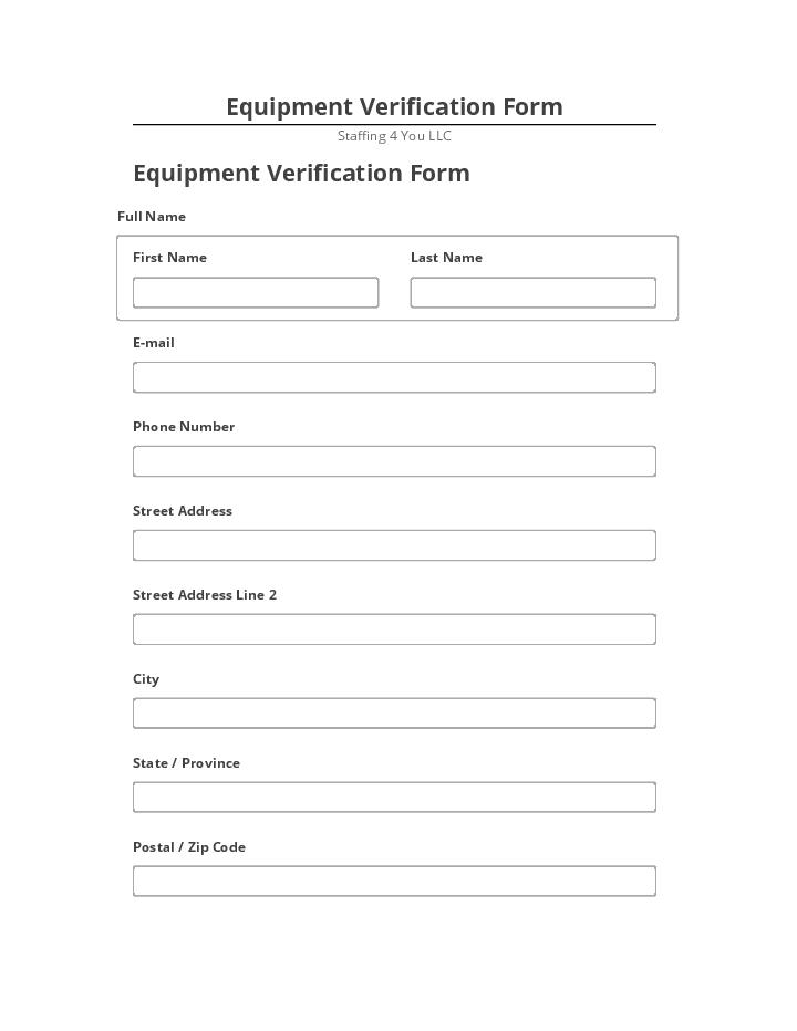 Archive Equipment Verification Form to Netsuite
