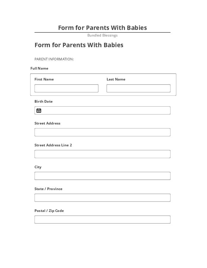 Pre-fill Form for Parents With Babies from Microsoft Dynamics