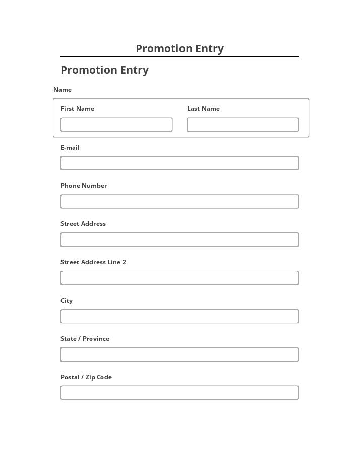 Pre-fill Promotion Entry from Netsuite
