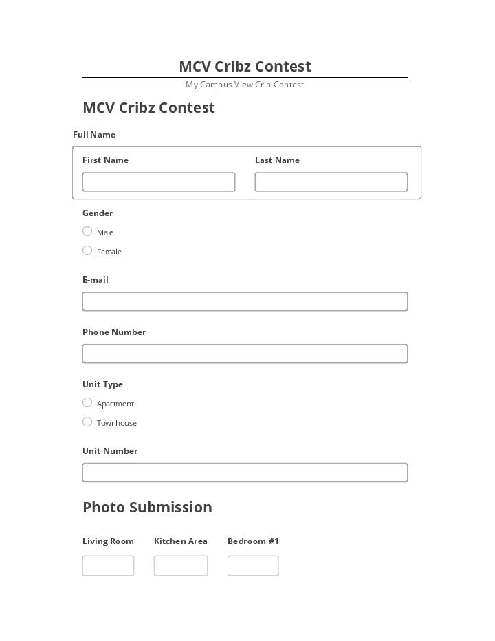 Pre-fill MCV Cribz Contest from Microsoft Dynamics