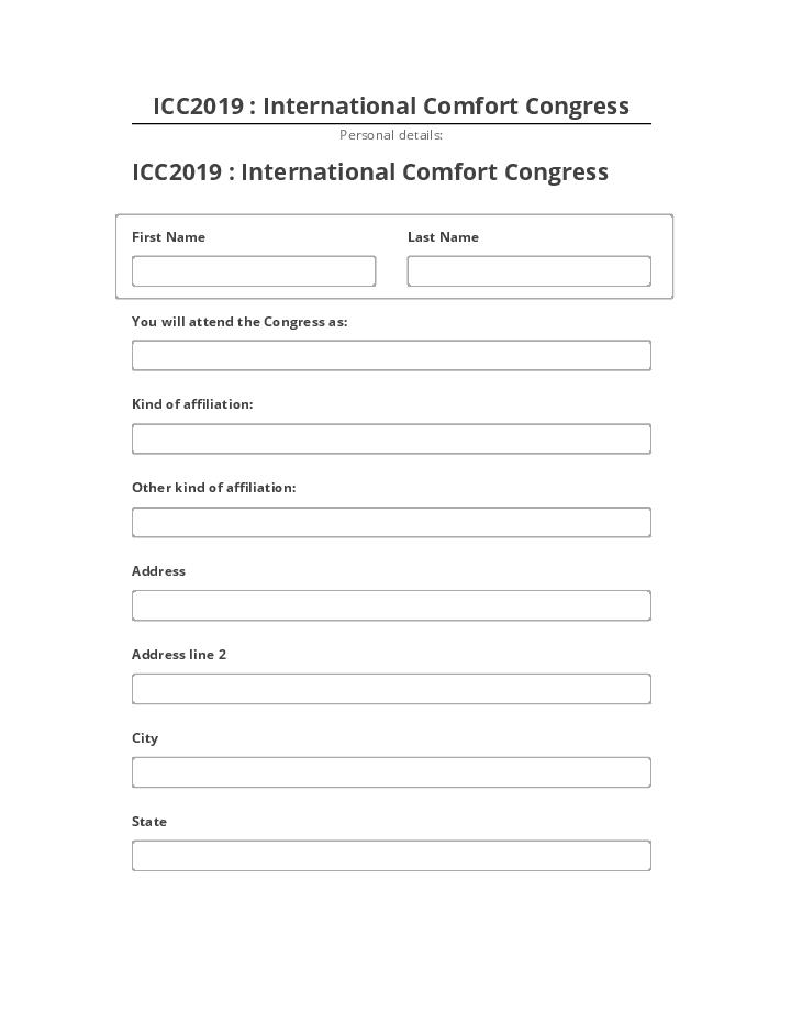 Arrange ICC2019 : International Comfort Congress