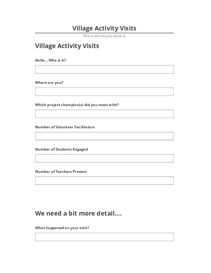Archive Village Activity Visits