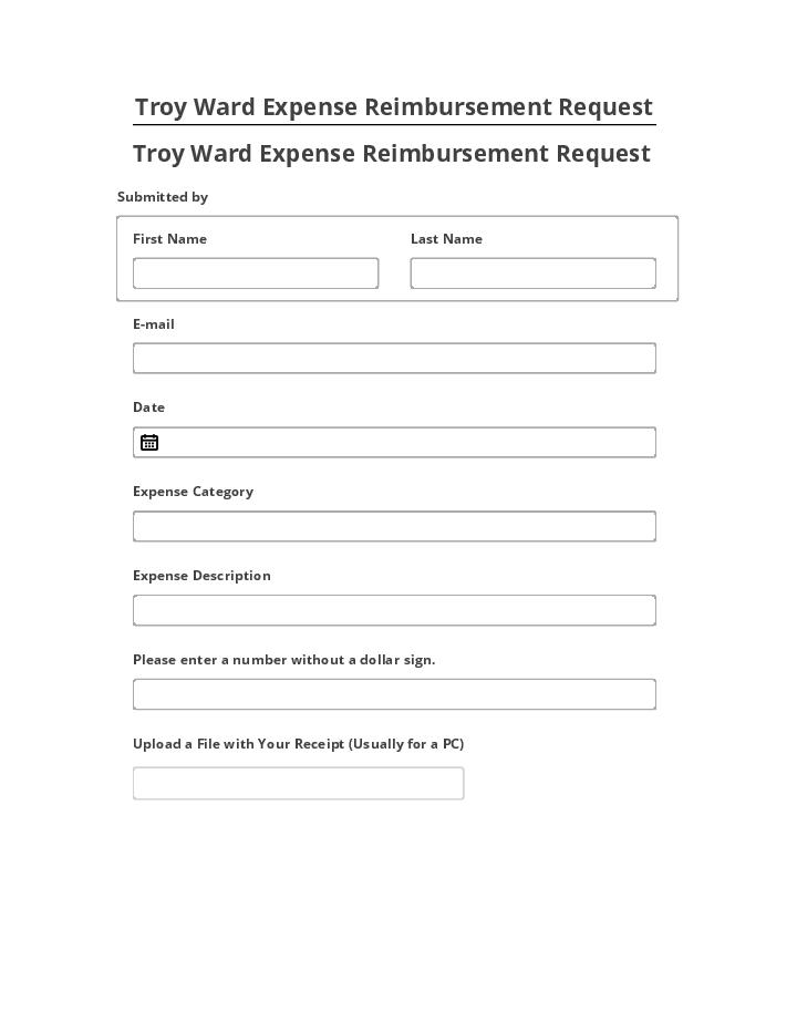 Pre-fill Troy Ward Expense Reimbursement Request