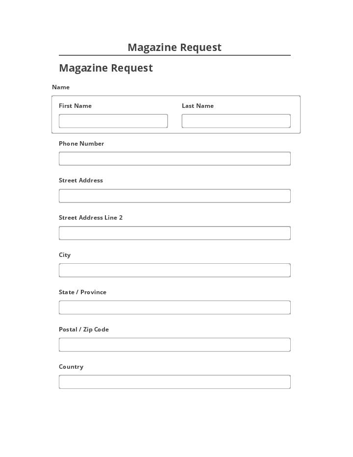 Integrate Magazine Request with Microsoft Dynamics