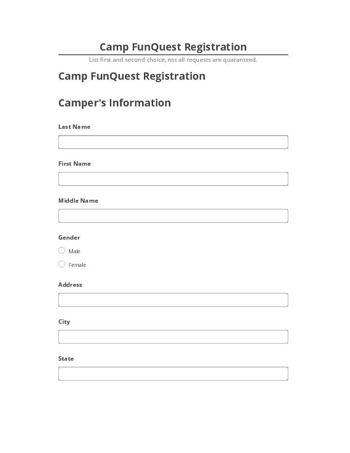 Arrange Camp FunQuest Registration in Salesforce