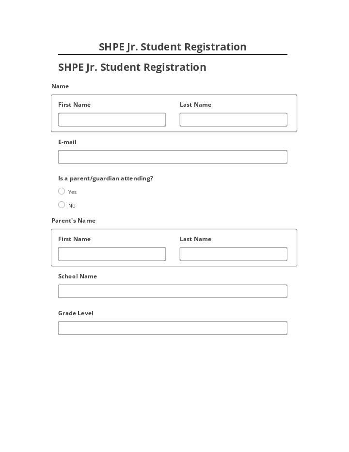 Integrate SHPE Jr. Student Registration