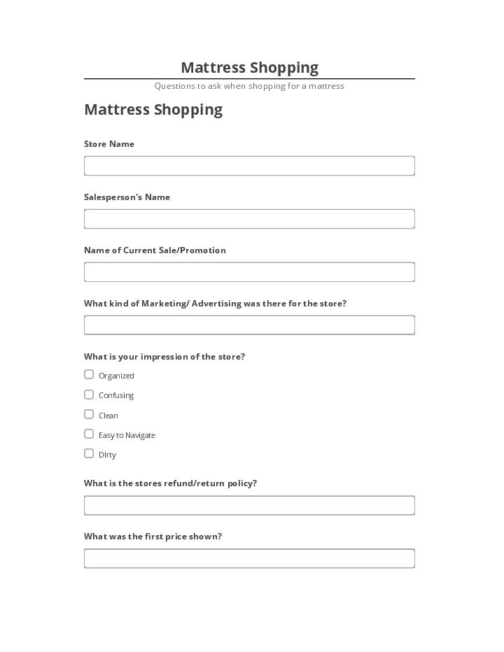 Archive Mattress Shopping to Salesforce