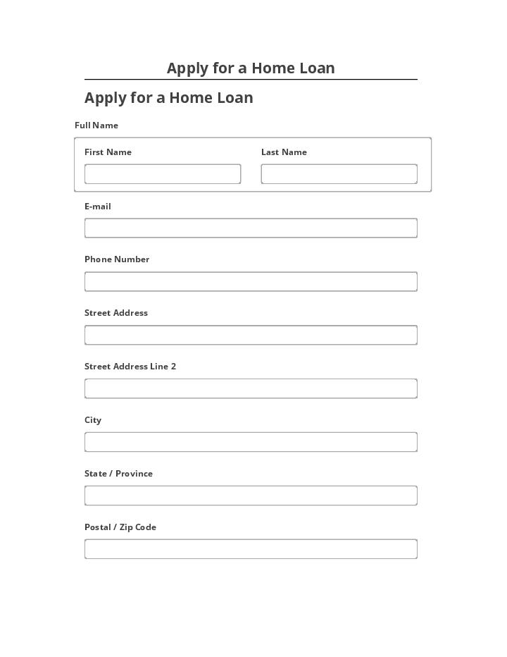 Pre-fill Apply for a Home Loan from Netsuite