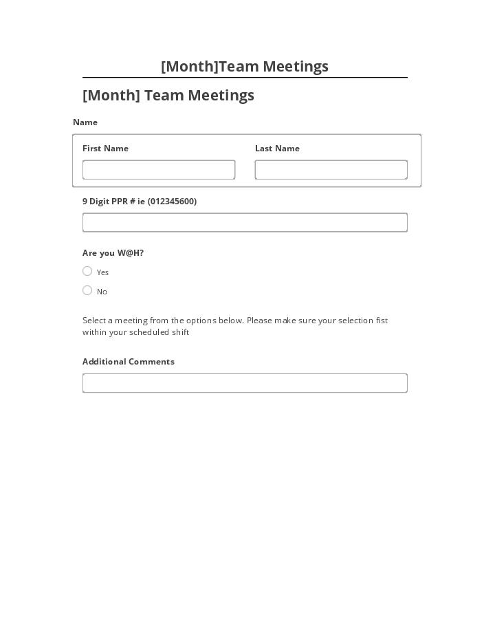 Arrange [Month]Team Meetings in Salesforce
