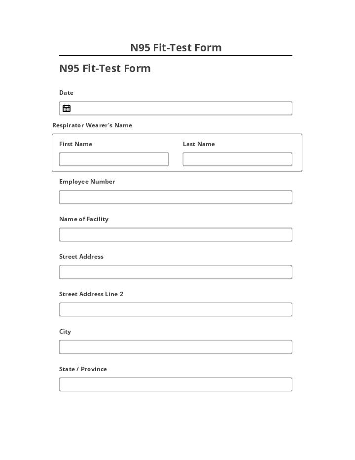 Manage N95 Fit-Test Form in Microsoft Dynamics