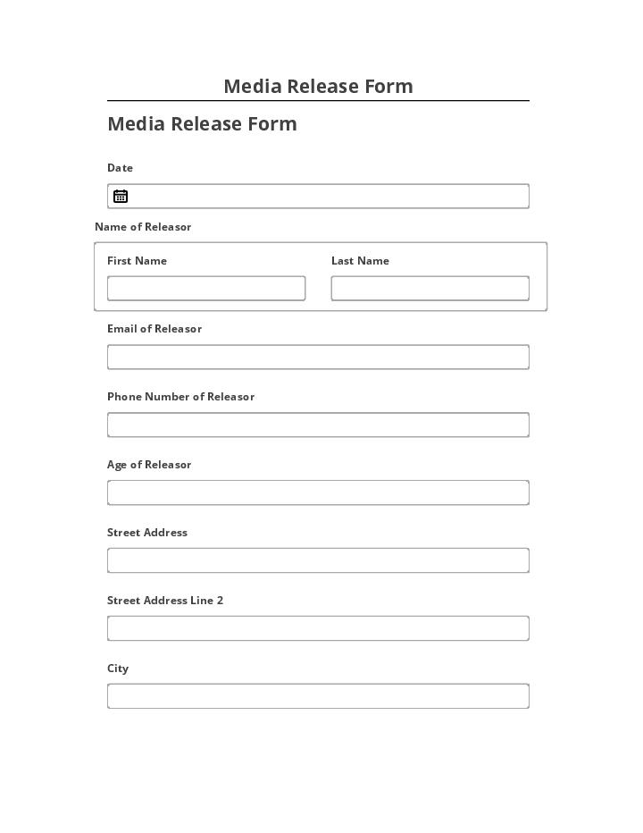 Incorporate Media Release Form