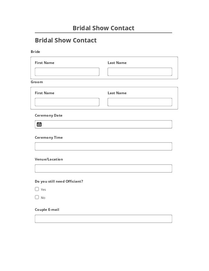 Pre-fill Bridal Show Contact from Microsoft Dynamics