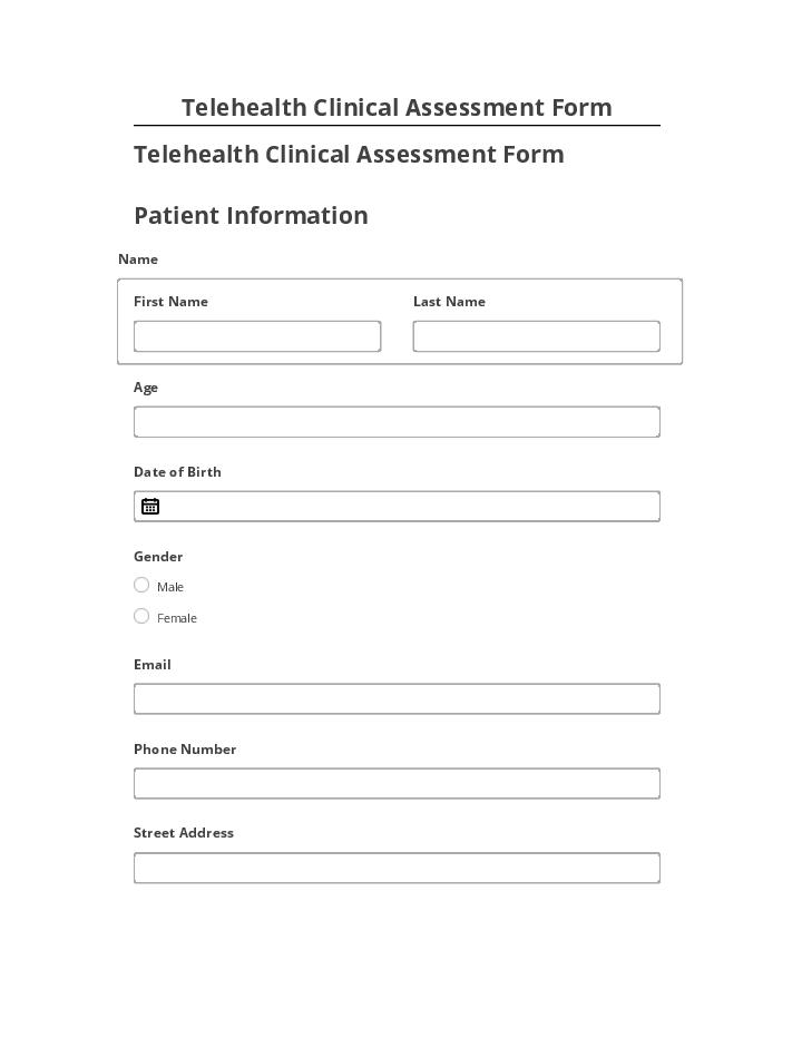 Update Telehealth Clinical Assessment Form from Salesforce