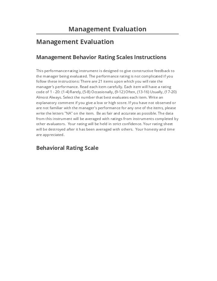 Export Management Evaluation