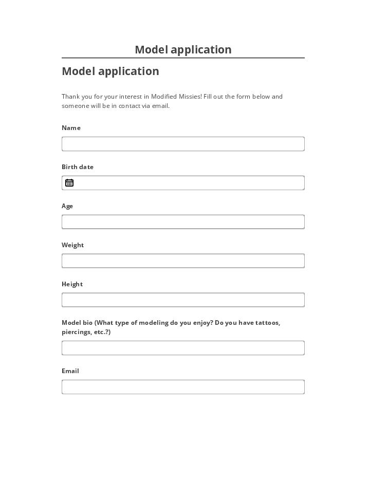 Arrange Model application